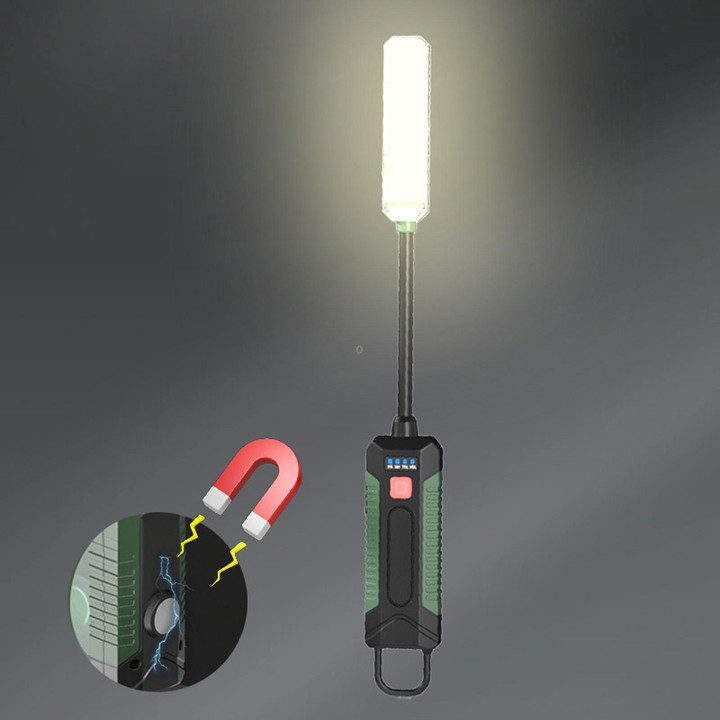 W07-B 360-Degree Bendable Hose Multifunctional Magnetic Light, COB LED Emergency Illumination Work Light For Outdoor & Car Repai