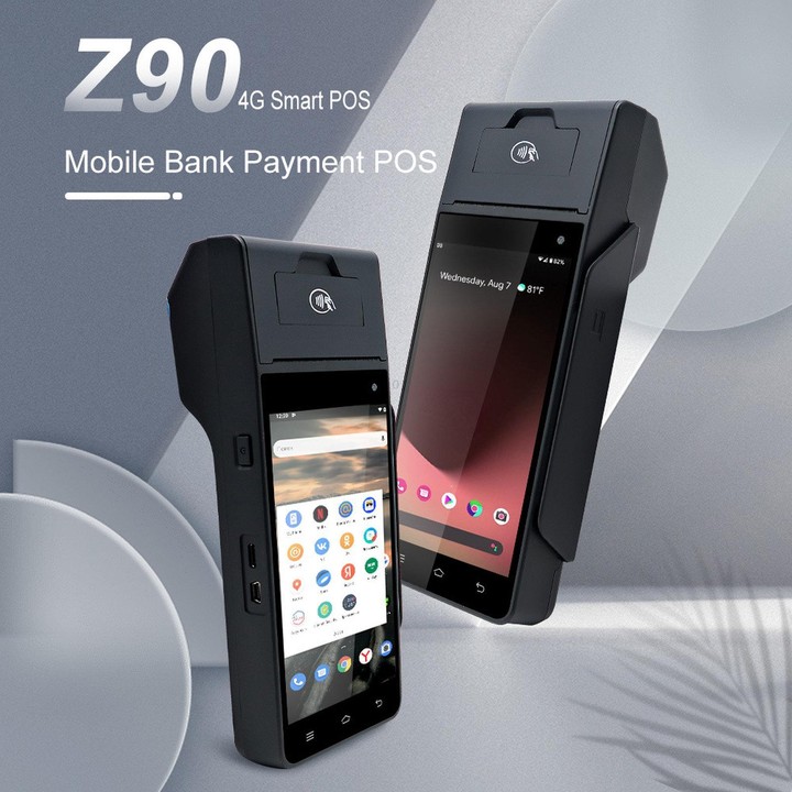 Z90F Supermarket Mobile Bill Payment POS Machine, Handheld Cash Register With Credit Card NFC Function EU Plug