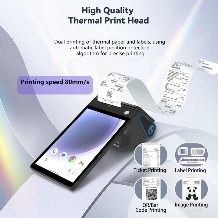 Z108 Android Handheld POS Cash Register, Dual-Screen Touch Scanning Payment Device For Supermarket & Restaurant 2.6 inch EU Plug