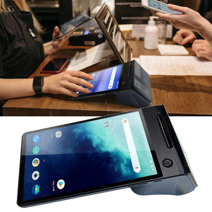 Z108 Android Handheld POS Cash Register, Dual-Screen Touch Scanning Payment Device For Supermarket & Restaurant 3.9 inch EU Plug