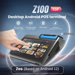 Z100 Dual-Screen Smart Cash Register With Printing All-In-One Machine, Android POS Terminal For Hotel, Restaurant, Supermarket E