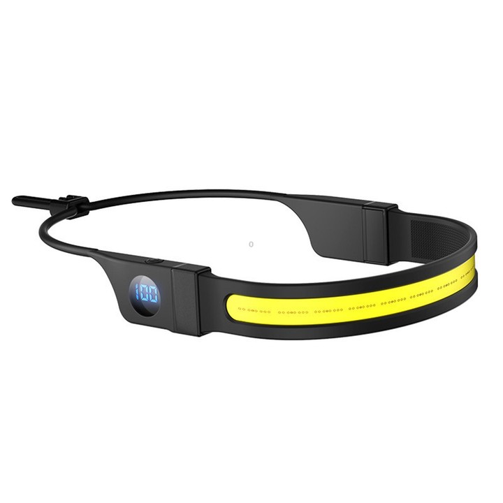 G29 Digital Power Display COB Dual-Light Source Silicone Headlamp, LED Headlight For Outdoor Cycling & Running