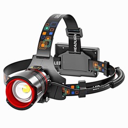 H622 High-Brightness Zoomable Motion-Sensor Headlamp, Long-Lasting Rechargeable LED Headlight For Outdoor Night Fishing, Spec: X