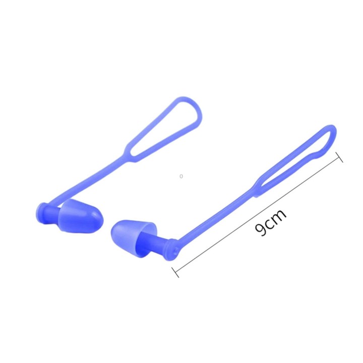 Waterproof Silicone Swimming Earplugs For Men & Women, Shower & Swim Earplugs With Cord(Black)
