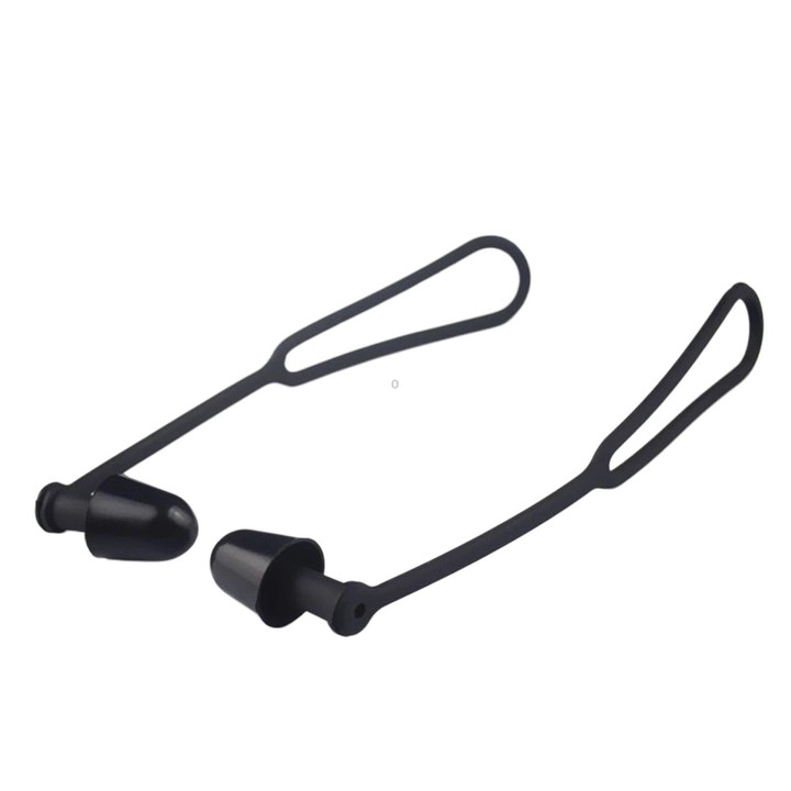 Waterproof Silicone Swimming Earplugs For Men & Women, Shower & Swim Earplugs With Cord(Black)