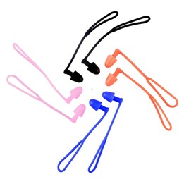 Waterproof Silicone Swimming Earplugs For Men & Women, Shower & Swim Earplugs With Cord(Black)