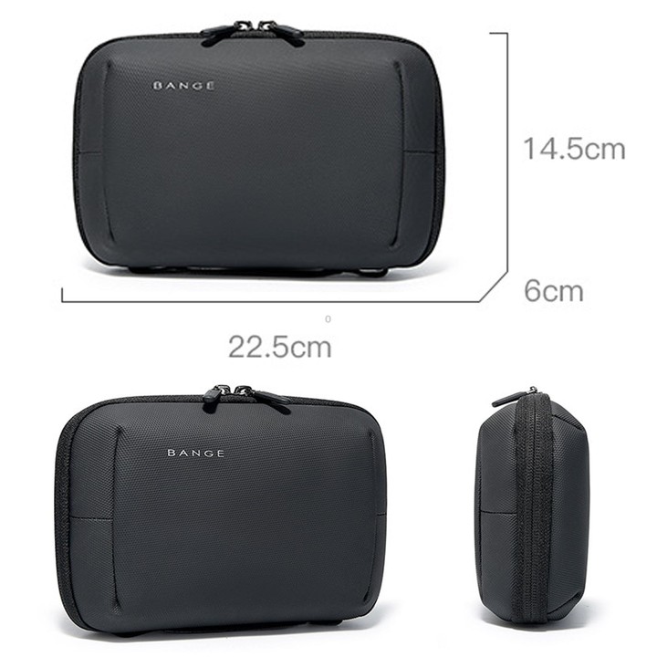 BANGE BG-7885 Digital Accessories Organizer Bag Multi-Compartment Card Slots Portable Waterproof Travel Bag(Black)