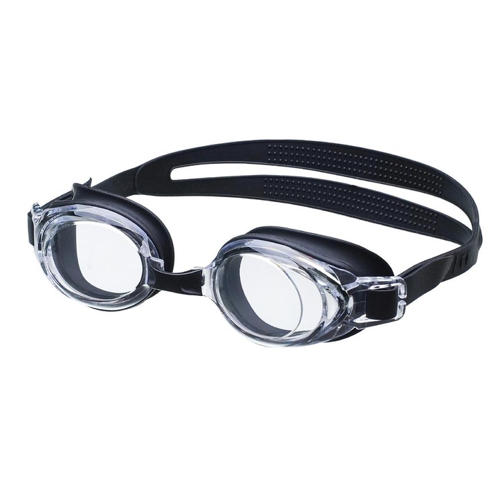 JAZERO Anti-Fog Clear Lens Swimming Goggles, Silicone Flat Lens Swim Glasses For Adults & Kids(Transparent Black)