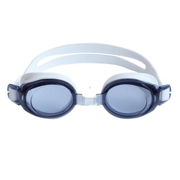 JAZERO Anti-Fog Clear Lens Swimming Goggles, Silicone Flat Lens Swim Glasses For Adults & Kids(Grey White)