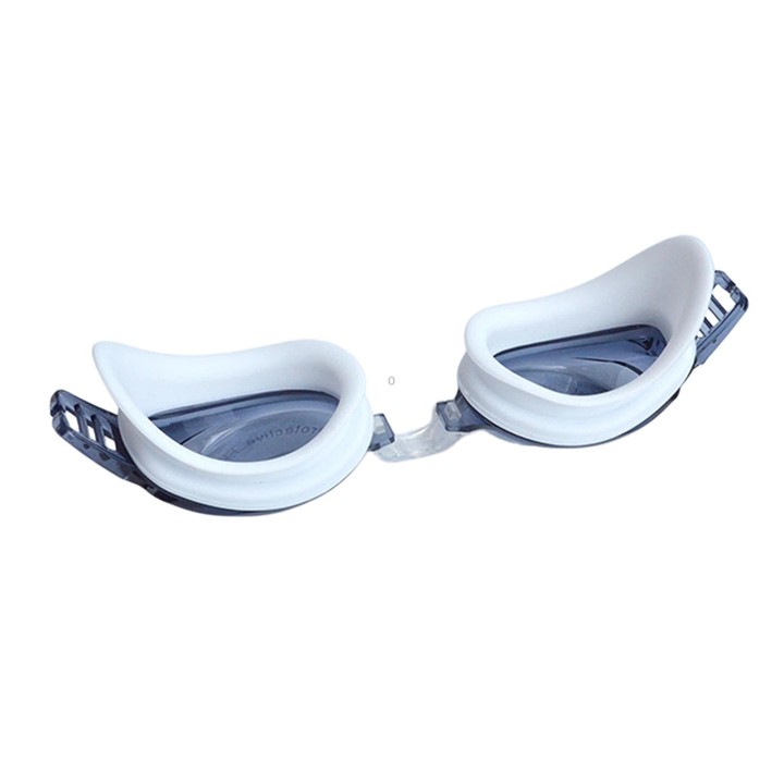 JAZERO Anti-Fog Clear Lens Swimming Goggles, Silicone Flat Lens Swim Glasses For Adults & Kids(Grey White)