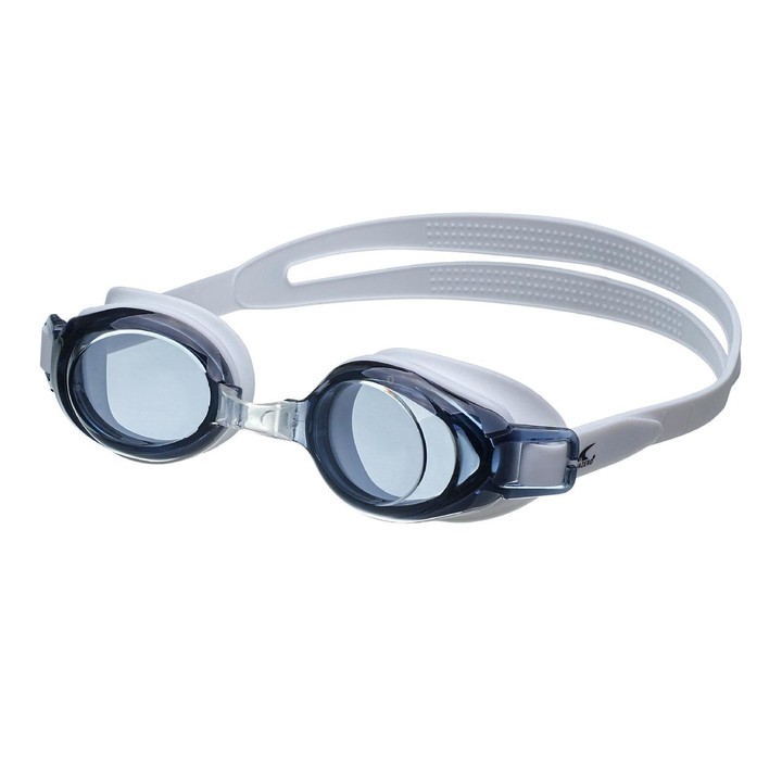 JAZERO Anti-Fog Clear Lens Swimming Goggles, Silicone Flat Lens Swim Glasses For Adults & Kids(Grey White)