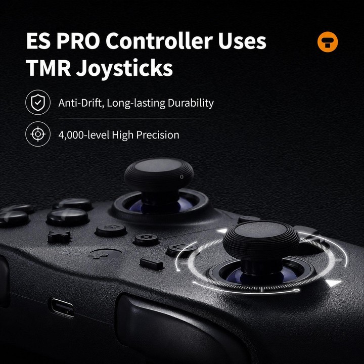 GuliKit ES Pro E-Sports Controller With TMR Joysticks Support Switch / Switch 2 Wakeup(White)