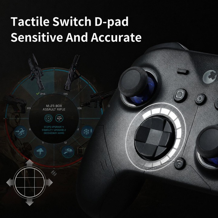 GuliKit ES Pro E-Sports Controller With TMR Joysticks Support Switch / Switch 2 Wakeup(Black)