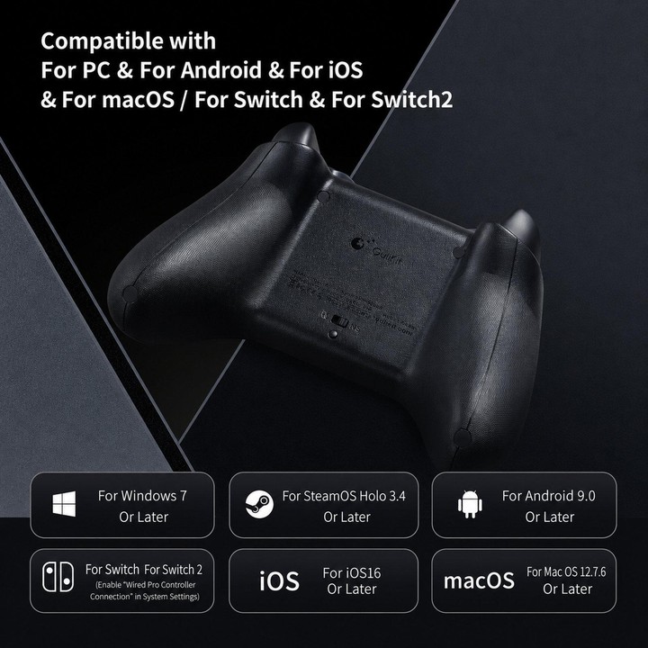 GuliKit ES Pro E-Sports Controller With TMR Joysticks Support Switch / Switch 2 Wakeup(Black)