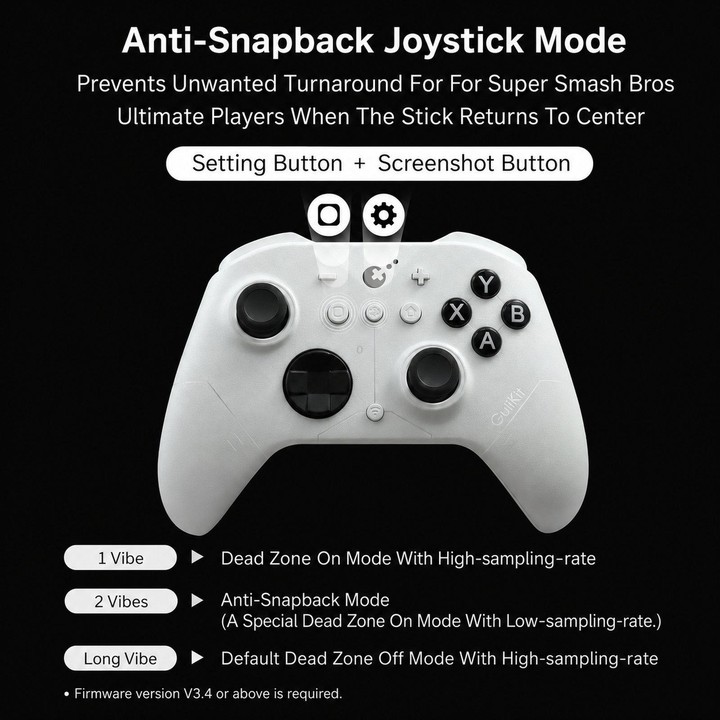 GuliKit ES Pro E-Sports Controller With TMR Joysticks Support Switch / Switch 2 Wakeup(Black)