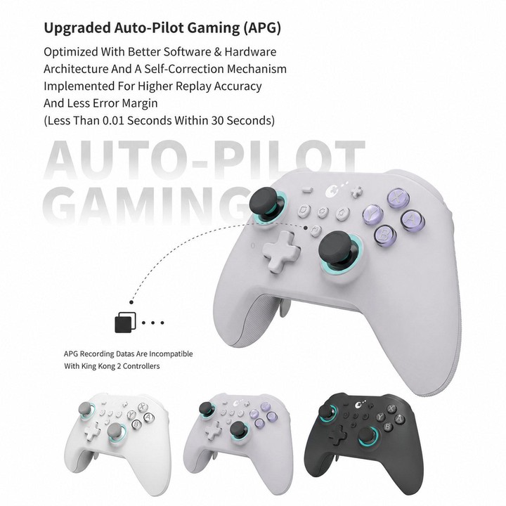 GuliKit NS39 KK3 MAX Controller With Hall Effect Joysticks & Triggers Supports Windows / Switch / Switch 2 / Android and iOS(Whi