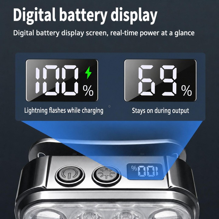 GY53 Portable Multifunctional LED Sensor Digital Display Headlamp Dual-Beam Mini Headlight For Outdoor Night Fishing