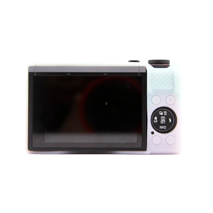 For Canon PowerShot G7 X Mark III Silicone Protective Case With Lens Cover(Pink Green)