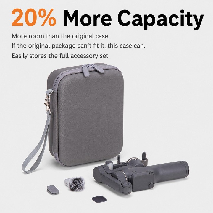 For DJI OSMO Mobile 8P Carrying Case Gimbal Storage Bag(Gray)