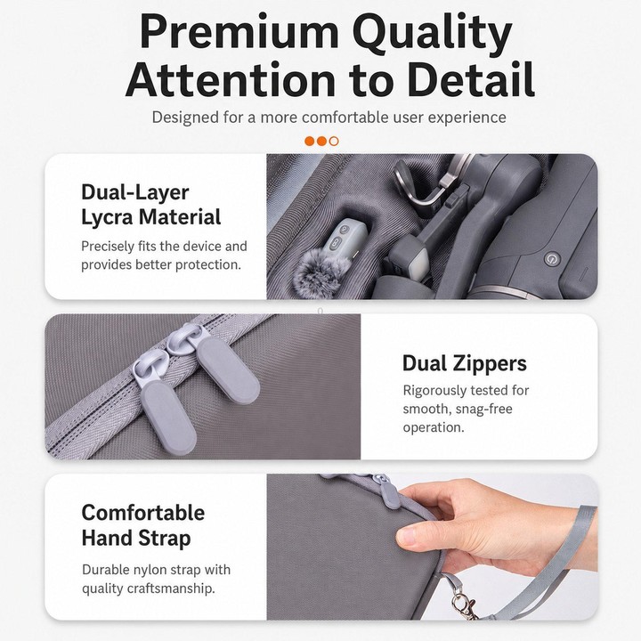 For DJI OSMO Mobile 8P Carrying Case Gimbal Storage Bag(Gray)
