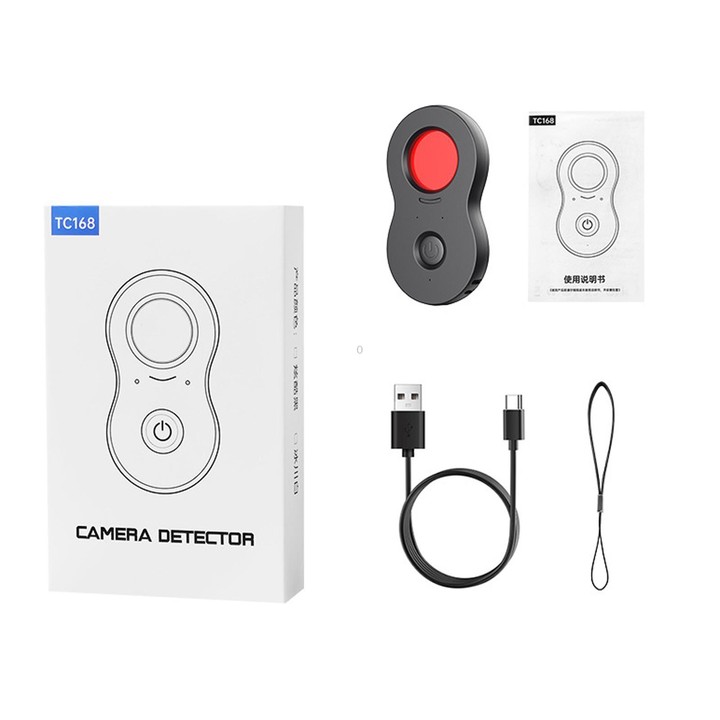TC168 Anti-Spy Hidden Camera Detector Infrared Bug Finder With Motion Vibration Alarm(Black)
