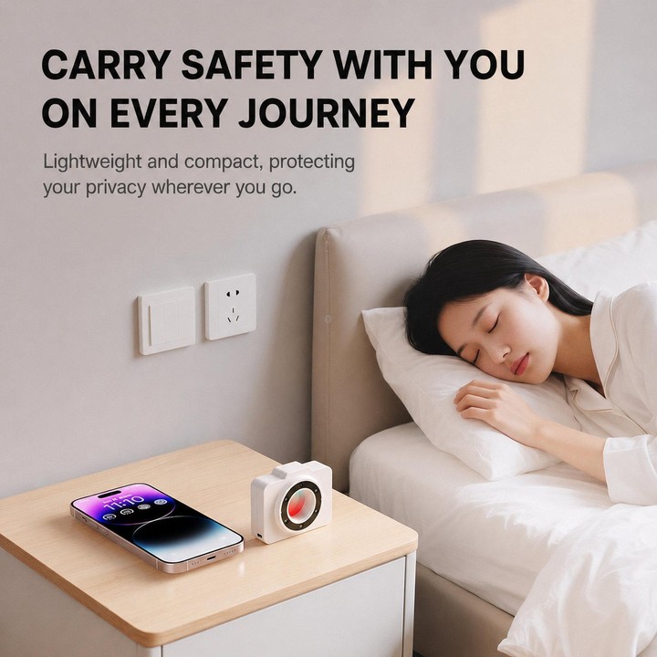 TC200 Anti-Spy Camera Detector Infrared Hotel Privacy Finder Device(White)