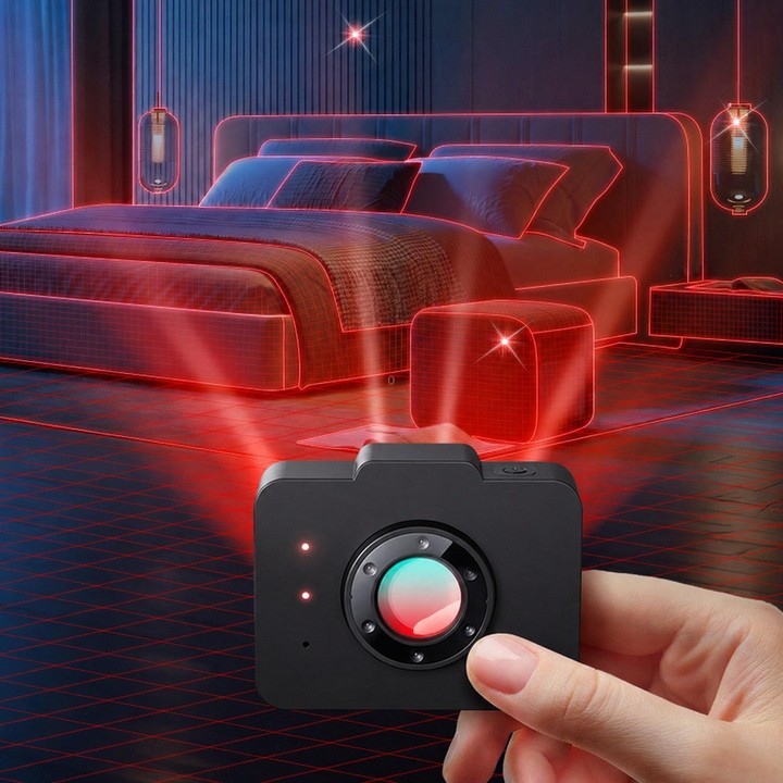 TC200 Anti-Spy Camera Detector Infrared Hotel Privacy Finder Device(Black)
