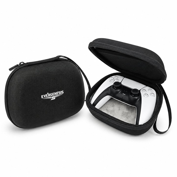 EVERGENESIS Pro 2 Universal Game Controller Storage Case Hard-Shell EVA Accessory Bag(Black)