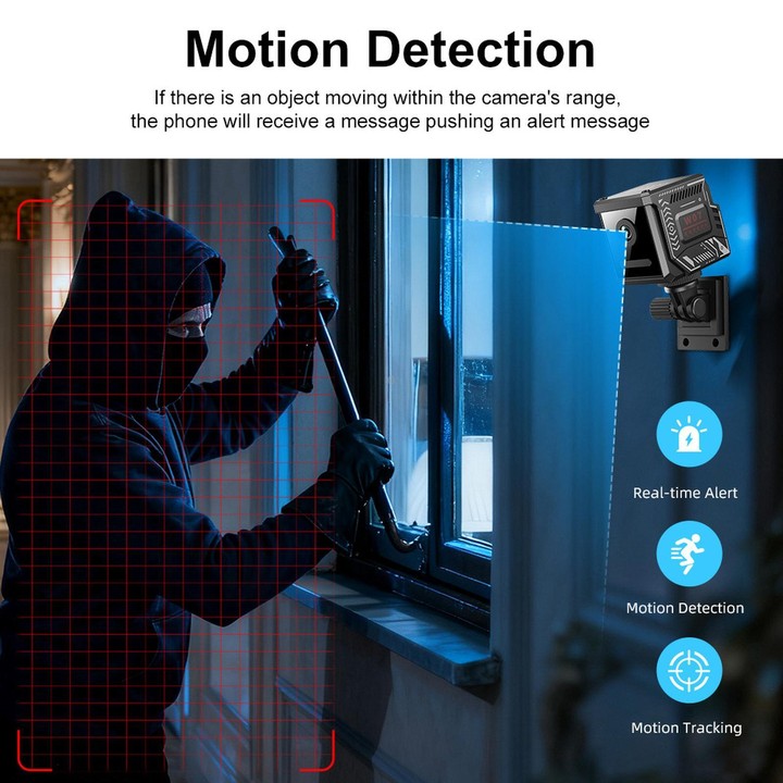Remote Monitoring 2MP WiFi HD Night Vision Wireless Multi-Functional Camera(White)