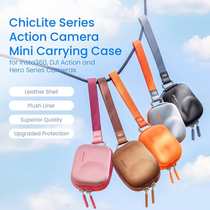 AMagisn ChicLite Series Action Camera Mini Carrying Case For Insta360, DJI Osmo Action & GoPro Hero(Orange)