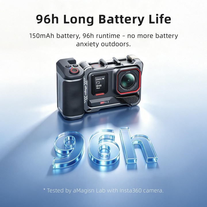 aMagisn Bluetooth Xplorer Grip Kit For Insta360 GO Ultra