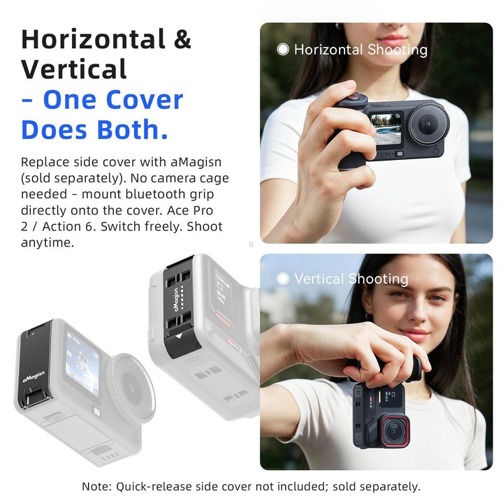aMagisn Bluetooth Xplorer Grip Kit For Insta360 GO Ultra