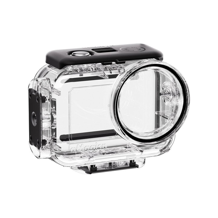 For DJI Action 6 aMagisn 60m Waterproof Case Deep Diving Housing with Dual Lock(Transparent)