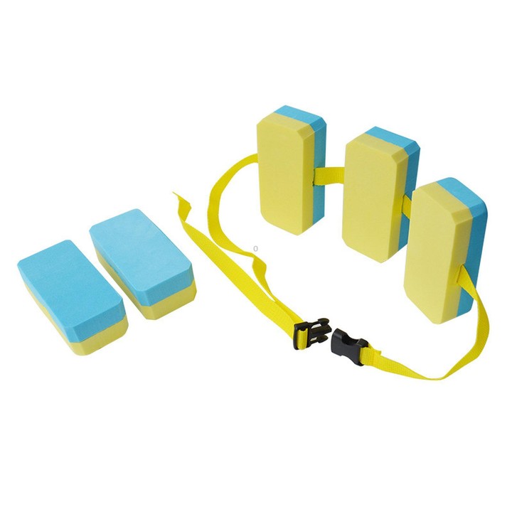 Swimming Waist Belt With Back Float Board(Blue Yellow)