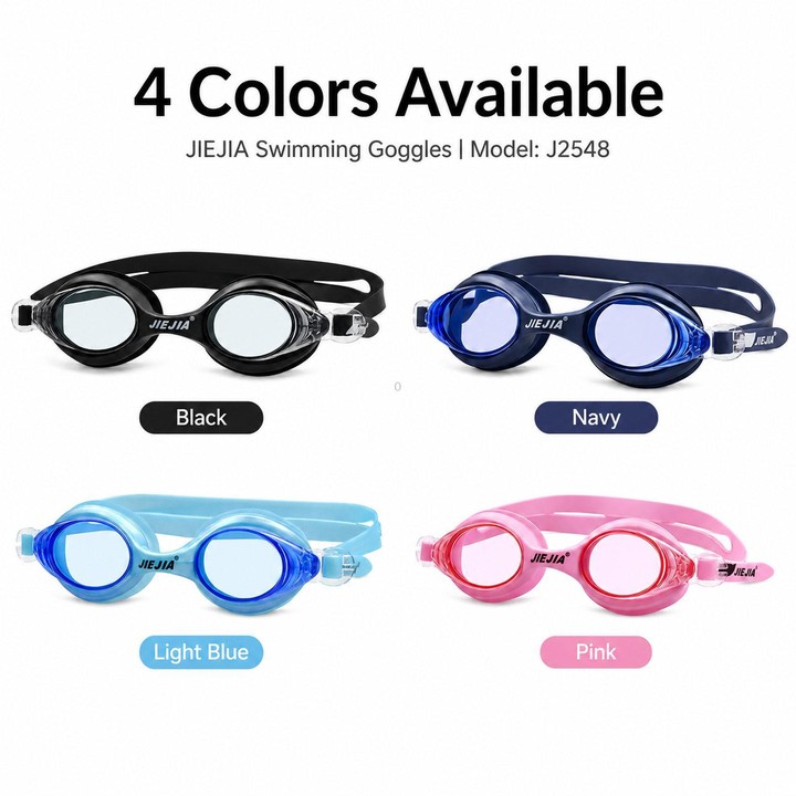 JIEJIA High-Definition Waterproof and Anti-Fog Silicone Swimming Goggles(Pink)
