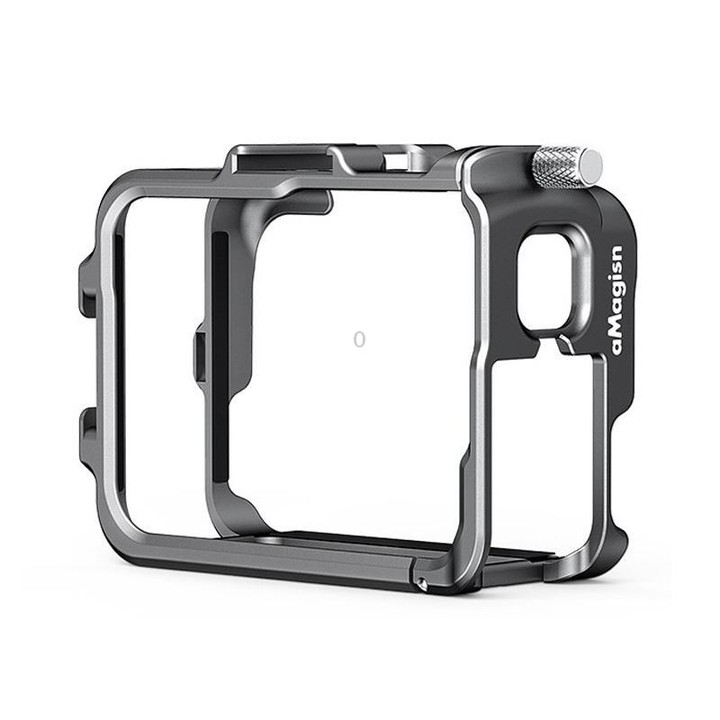 AMagisn Metal Frame Case For Insta360 Ace Pro 2 / Ace Pro / Ace Aluminum Utility Cage With Cold Shoe(Gunmetal)