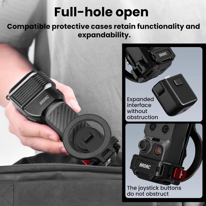 For DJI Osmo Pocket 4 / 4P / 3 BRDRC Teleprompter Magnetic Holder Cold Shoe Extender Phone Clip(Pink)