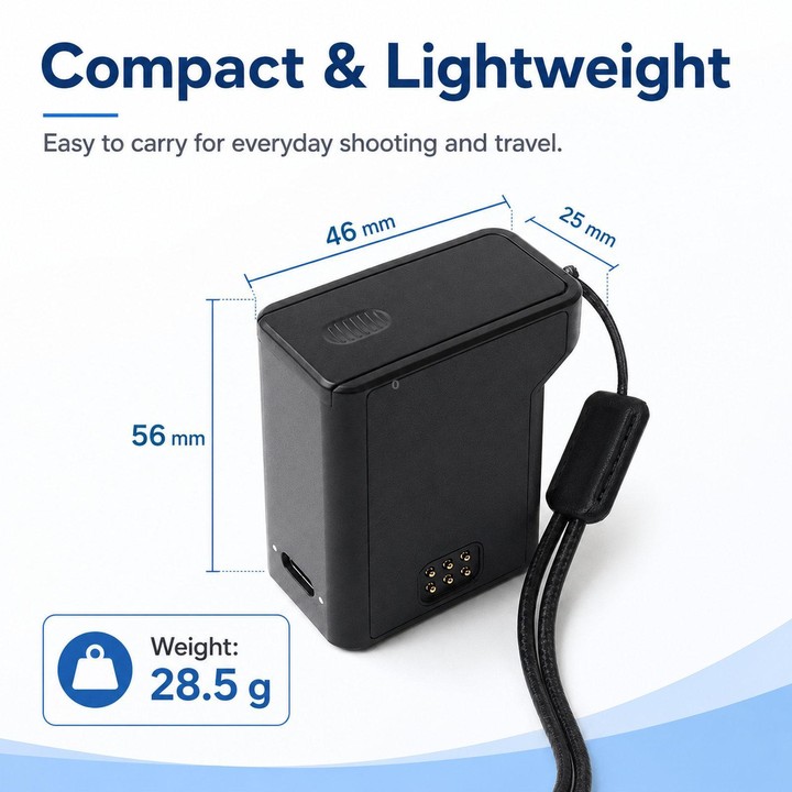 3-in-1 Battery Charger Case For Ricoh GR3 GR3X DB-110 & Olympus LI-92B(Black)