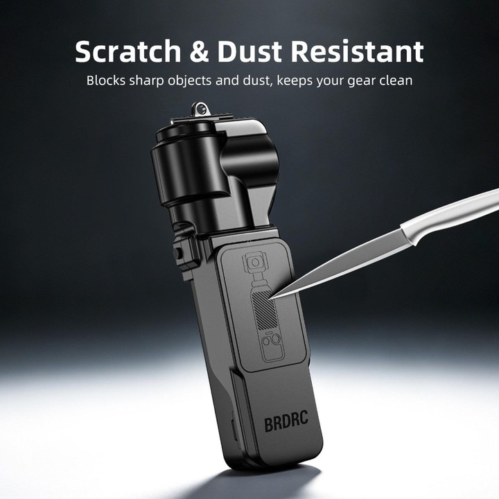 For DJI Osmo Pocket 3 / 4 BRDRC Protective Case For Lens and Screen Storage Dust Cover(Black)