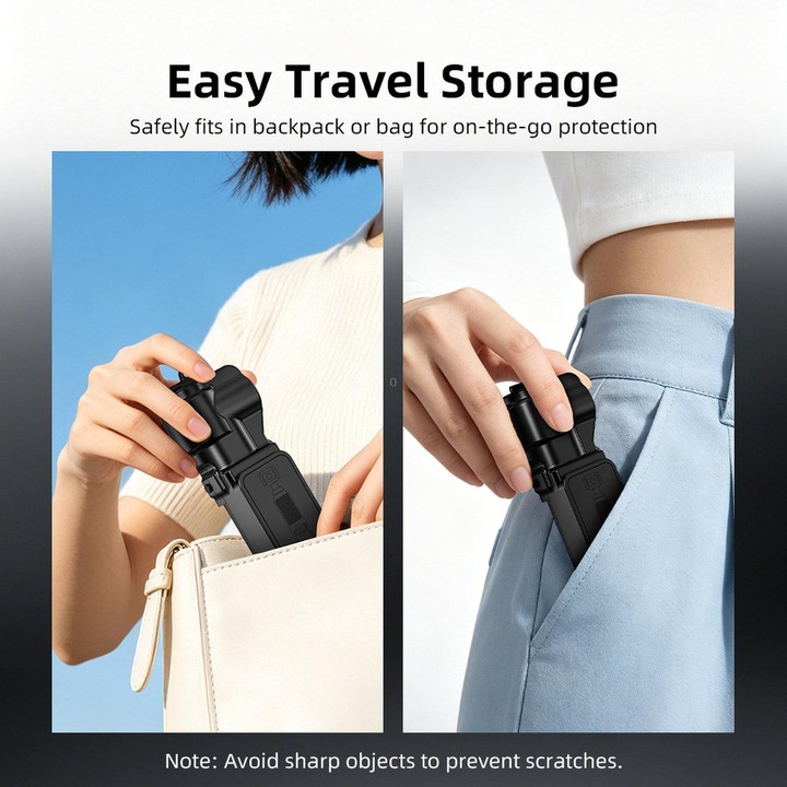 For DJI Osmo Pocket 3 / 4 BRDRC Protective Case For Lens and Screen Storage Dust Cover(Black)