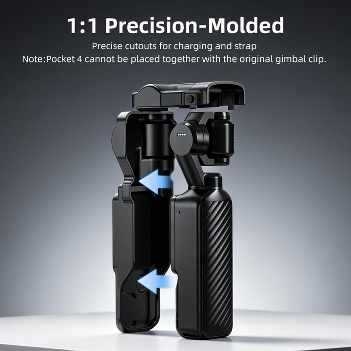 For DJI Osmo Pocket 3 / 4 BRDRC Protective Case For Lens and Screen Storage Dust Cover(Black)