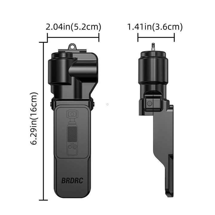 For DJI Osmo Pocket 3 / 4 BRDRC Protective Case For Lens and Screen Storage Dust Cover(Black)