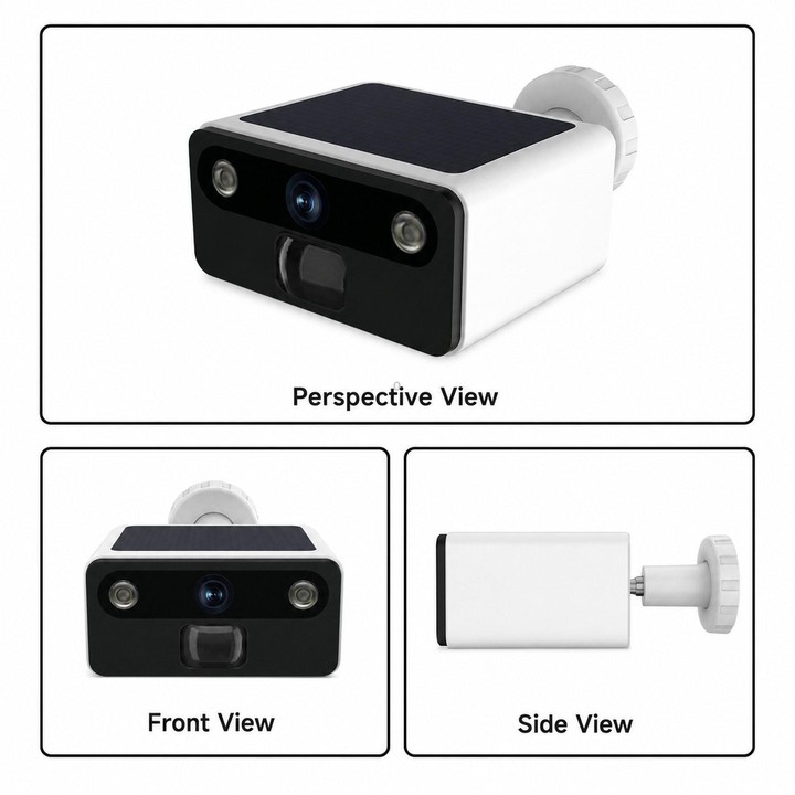 P2TUYA WiFi 9000mAh Built-In Battery Solar Surveillance Camera Outdoor IP66 Rainproof HD Night Vision Monitor