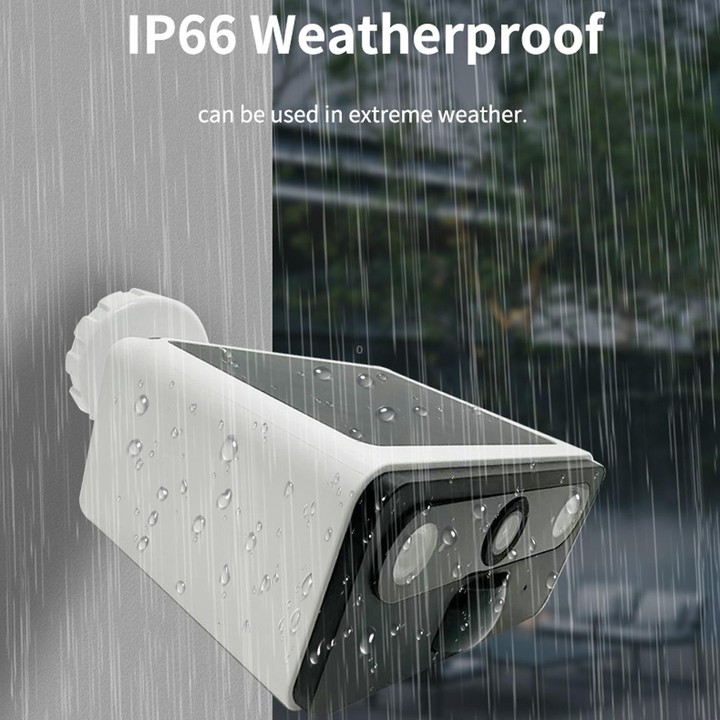 P2TUYA WiFi 9000mAh Built-In Battery Solar Surveillance Camera Outdoor IP66 Rainproof HD Night Vision Monitor