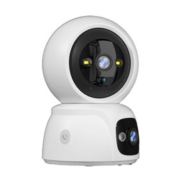Dual Lens Security Camera Wireless WiFi Surveillance Camera With Auto Tracking & Color Night Vision & Two-Way Audio Supports One