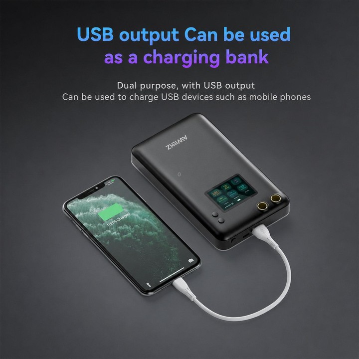 AWithZ U3 Portable Spot Welder with 2.0inch Color Screen Handheld Battery Welder 7500mAh