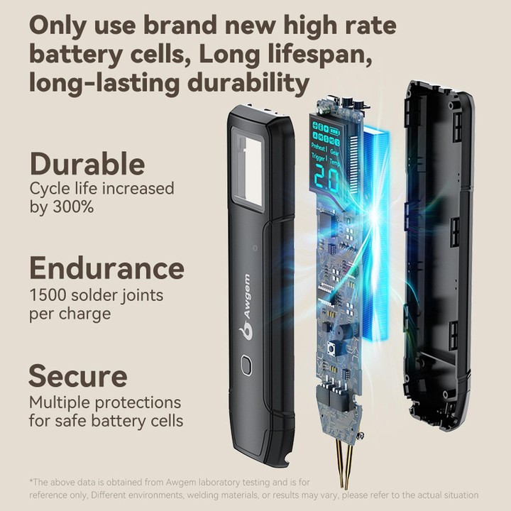 Awgem SH2 Portable Spot Welder Handheld Battery Welding Machine 90 Gears Adjustable With Spare Needles
