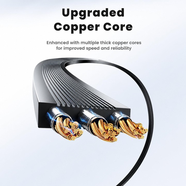 Toocki 100W USB-C/Type-C to USB-C/Type-C Retractable Cable Flat Multi-Length Charging Cord, Cable Length 1m