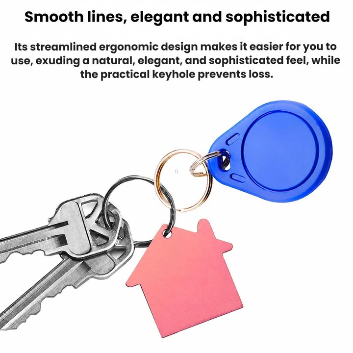 10pcs UID Keychain 13.56MHZ Access Control Card Rewritable IC Blank Copy Elevator Card(Random Color Delivery)