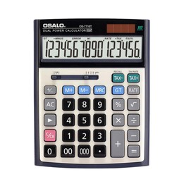OSALO OS-7716T 16-Digit Display Solar Dual Power Calculator Desktop Calculator For Finance & Office Use